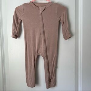 Kyte baby zipper romper in dusty pink 0-3 months